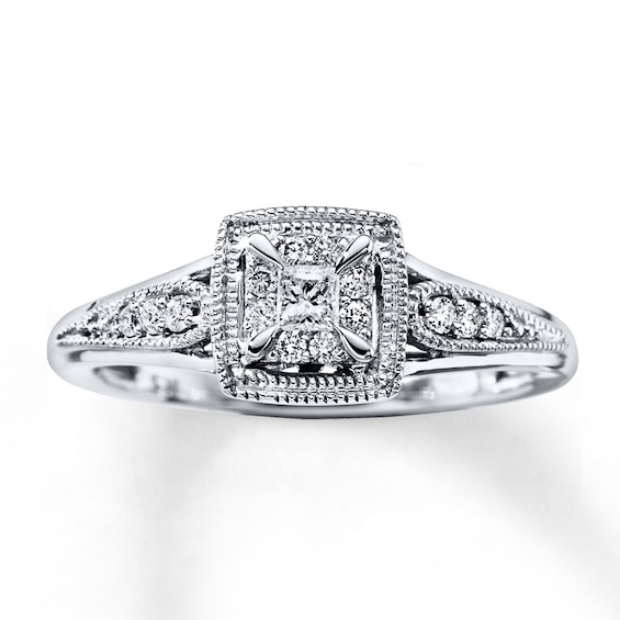 Previously Owned Diamond Engagement Ring 1/6 ct tw 10K Gold