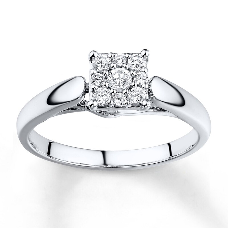 Main Image 1 of Previously Owned Diamond Ring 1/4 ct tw 10K White Gold