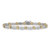 Thumbnail Image 1 of Previously Owned Diamond Bracelet 1 ct tw Round-cut 10K Two-Tone Gold 7"