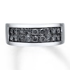 Thumbnail Image 4 of Previously Owned Black Diamond Men's Band 1-1/2 ct tw Round-cut 10K White Gold