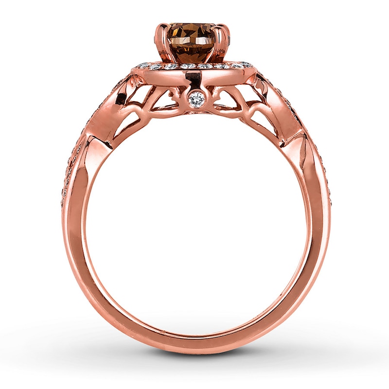 Main Image 2 of Previously Owned Le Vian Engagement Ring 1-1/3 cttw Diamonds 14K Strawberry Gold