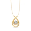 Thumbnail Image 1 of Previously Owned Diamond Teardrop Necklace 3/4 Carat Round-cut 14K Yellow Gold
