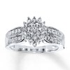 Thumbnail Image 1 of Previously Owned Diamond Teardrop Ring 1/2 ct tw Round-cut 10K White Gold