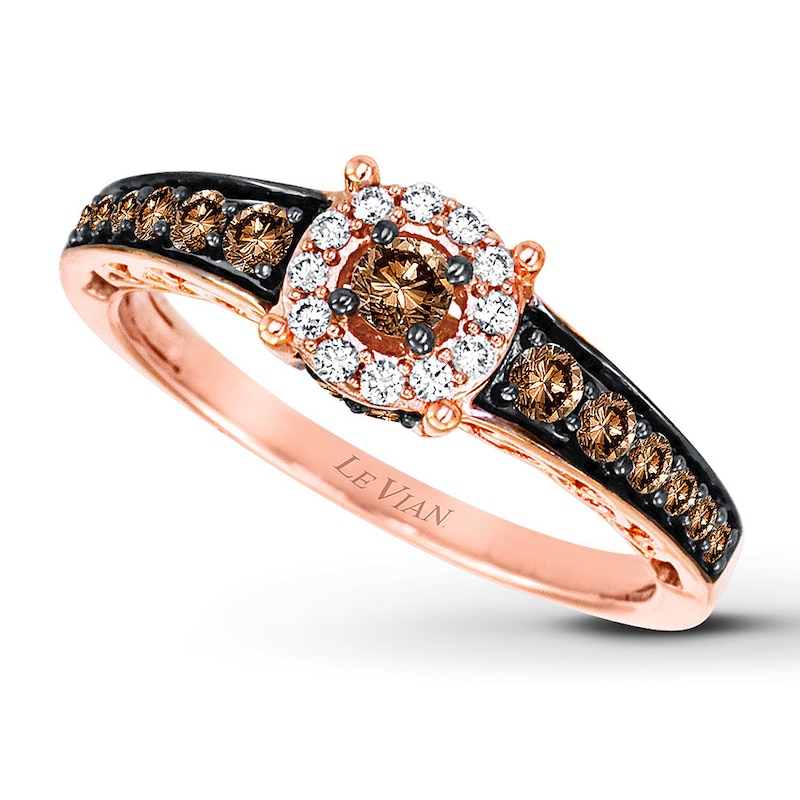 Main Image 1 of Previously Owned Le Vian Chocolate Diamonds 1/2 ct tw Ring 14K Strawberry Gold