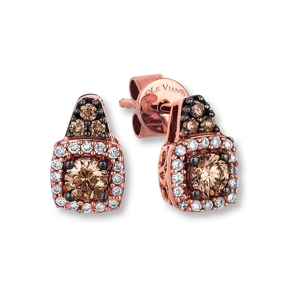 Previously Owned Le Vian Chocolate Diamonds 3/8 ct tw Earrings 14K Rose Gold