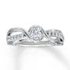 Previously Owned Engagement Ring 1/3 ct tw Round-cut Diamonds 10K White Gold