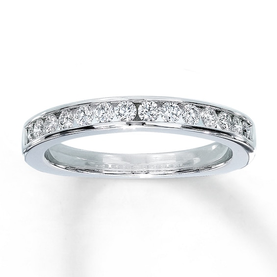 Previously Owned Diamond Anniversary Band 3/8 ct tw Round-cut 18K White Gold