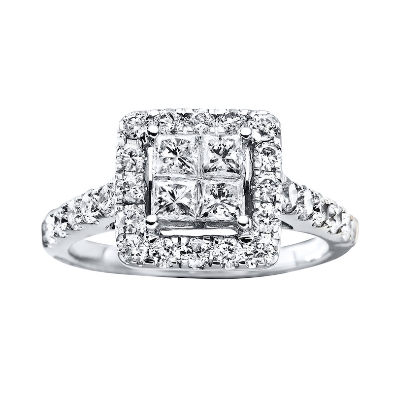 Main Image 1 of Previously Owned Diamond Ring 1-3/8 ct tw 14K White Gold