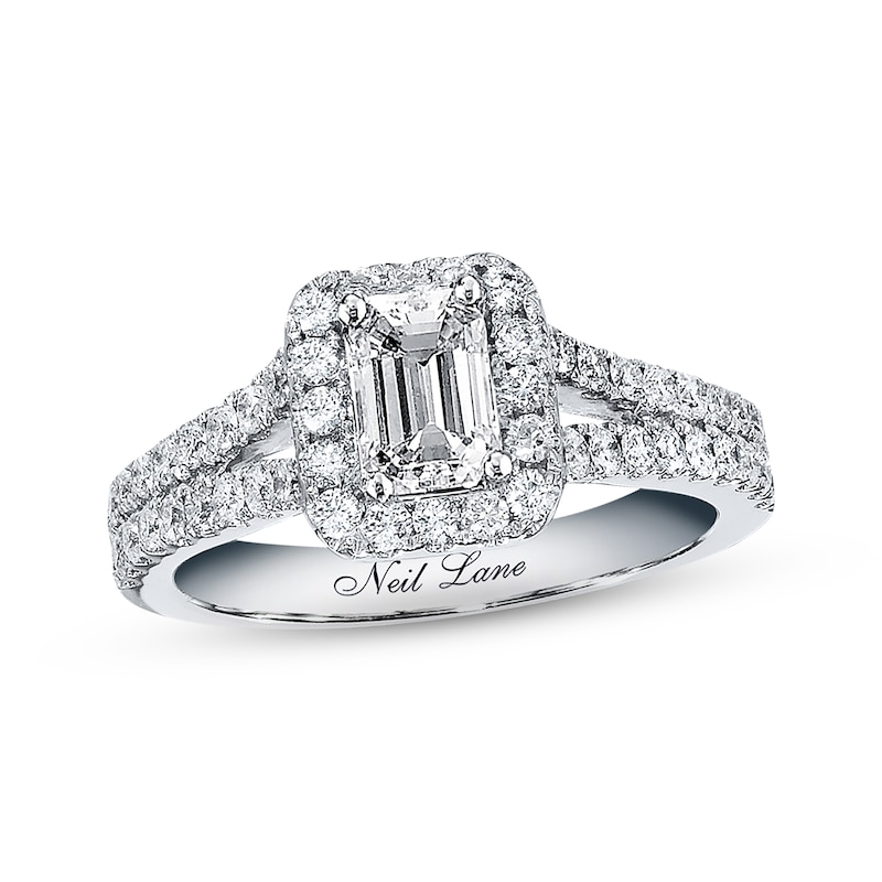 Main Image 1 of Previously Owned Neil Lane Diamond Engagement Ring 1-3/8 cttw 14K White Gold