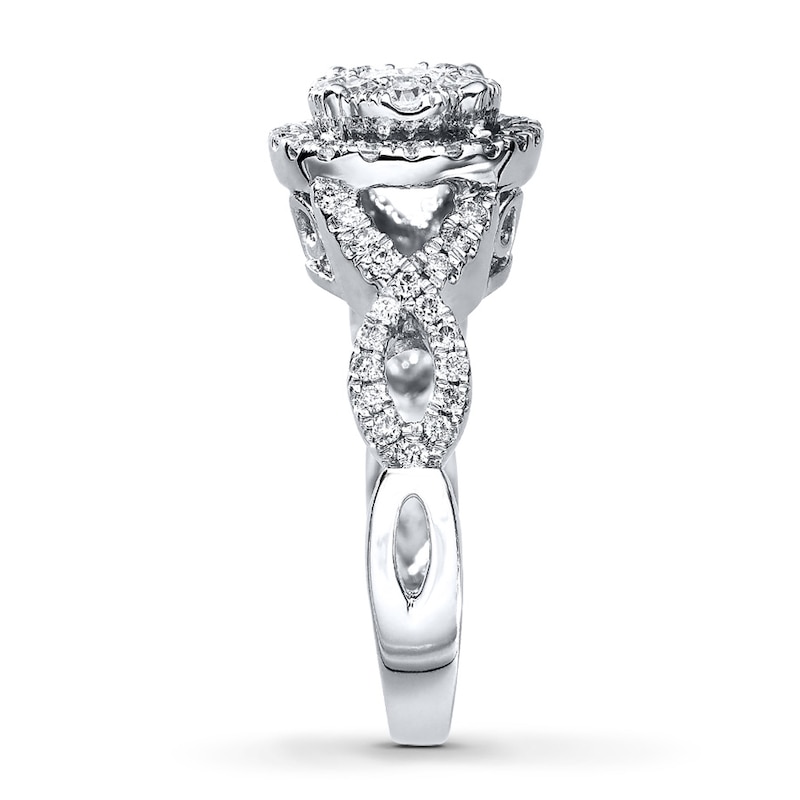 Main Image 3 of Previously Owned Diamond Engagement Ring 1 ct tw 14K White Gold