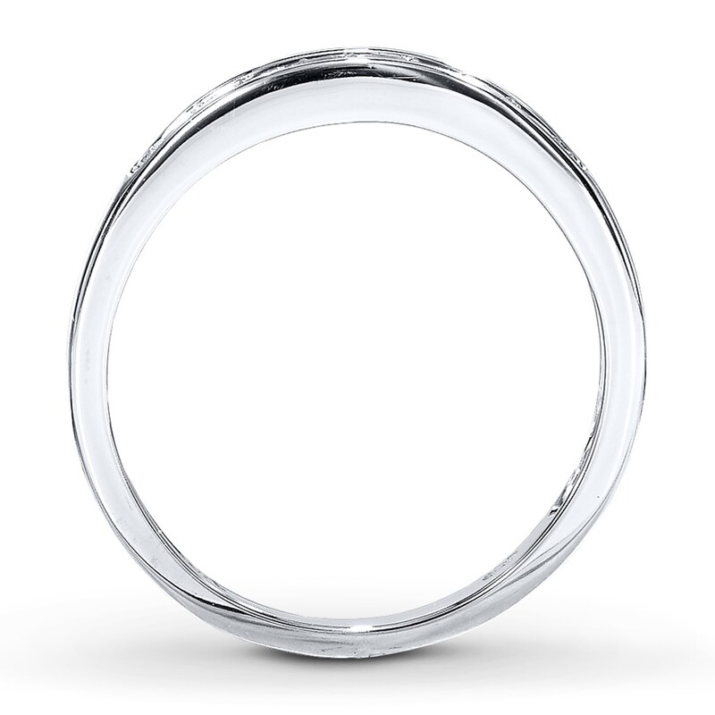 Main Image 2 of Previously Owned Diamond Band 1/10 carat tw Round-cut 10K White Gold