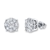 Thumbnail Image 1 of Previously Owned Diamond Earrings 1-1/2 cts tw Round-cut 14K White Gold