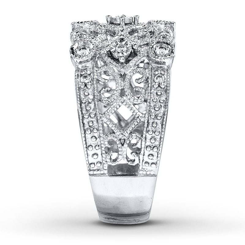 Main Image 3 of Previously Owned Diamond Ring 1/8 ct tw Sterling Silver