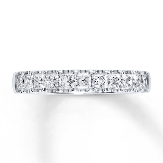 Previously Owned Diamond Band 1 ct tw Princess-cut 14K White Gold