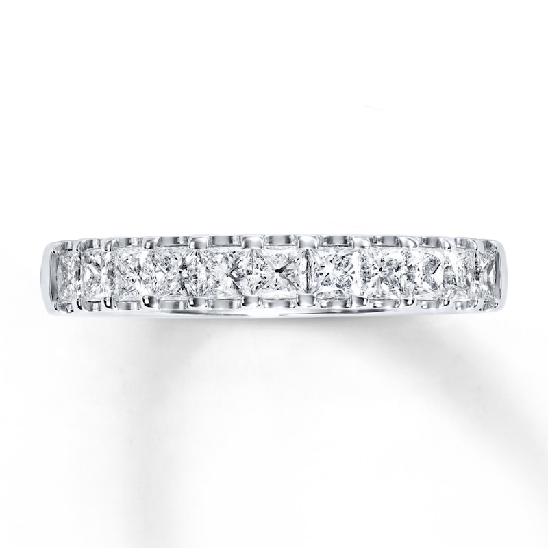 Main Image 1 of Previously Owned Diamond Band 1 ct tw Princess-cut 14K White Gold
