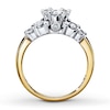 Thumbnail Image 2 of Previously Owned Diamond Flower Ring 1 ct tw Round-cut 14K Two-Tone Gold