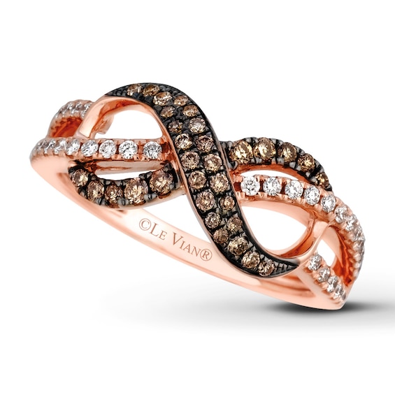 Previously Owned Le Vian Chocolate Diamonds 3/8 ct tw Ring 14K Strawberry Gold