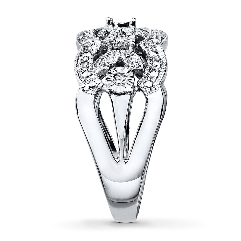 Main Image 3 of Previously Owned Anniversary Diamond Band 1/5 ct tw Round-cut 10K White Gold