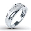 Thumbnail Image 1 of Previously Owned Diamond Men's Wedding Band 1/4 ct tw Round-cut 10K White Gold