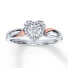 Thumbnail Image 1 of Previously Owned Diamond Heart Ring 1/8 ct tw Sterling Silver & 10K Rose Gold