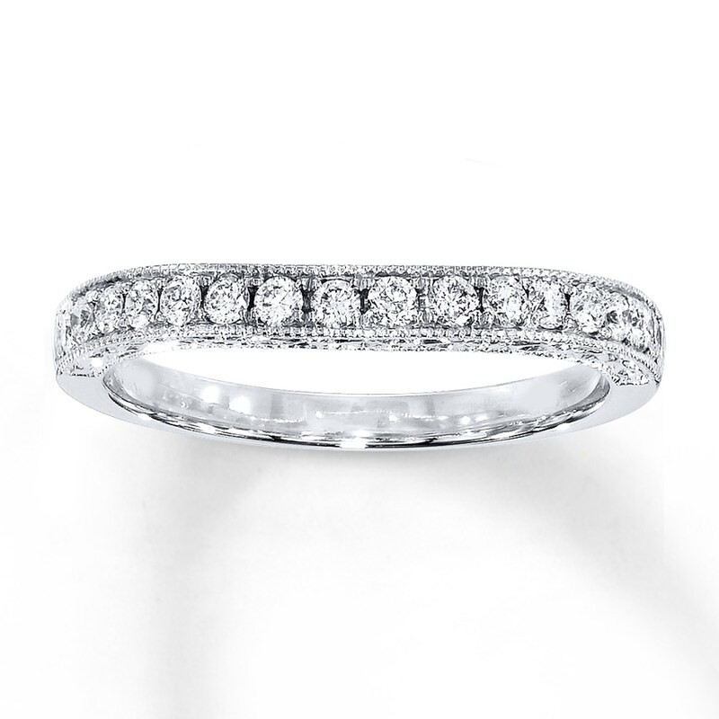 Main Image 1 of Previously Owned Diamond Wedding Band 1/3 ct tw Round-cut 14K White Gold