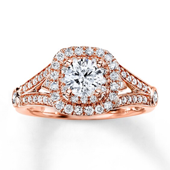 Previously Owned Diamond Engagement Ring 1-1/5 ct tw Round-cut 14K Rose Gold