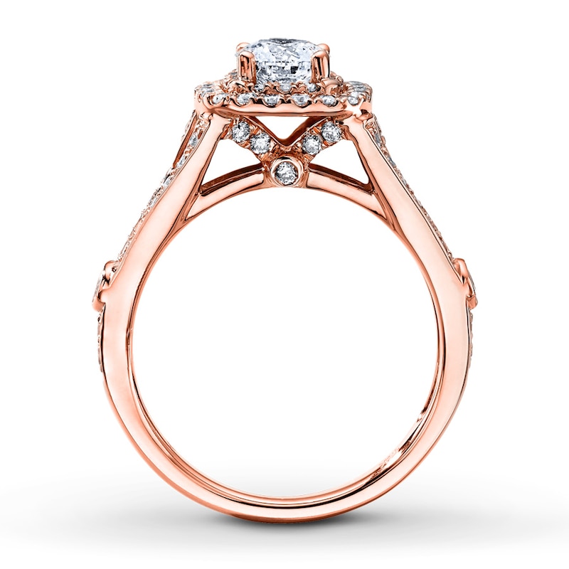 Main Image 2 of Previously Owned Diamond Engagement Ring 1-1/5 ct tw Round-cut 14K Rose Gold