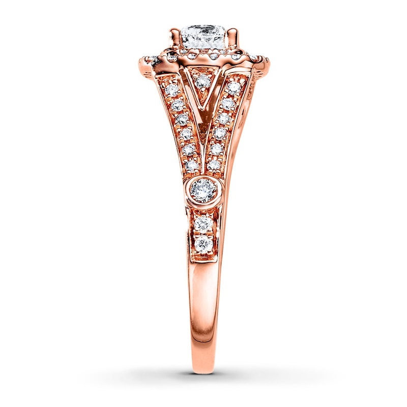 Main Image 3 of Previously Owned Diamond Engagement Ring 1-1/5 ct tw Round-cut 14K Rose Gold
