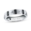 Thumbnail Image 1 of Previously Owned Neil Lane Men's Wedding Band 3/8 ct tw Black Round-cut Diamonds 14K White Gold