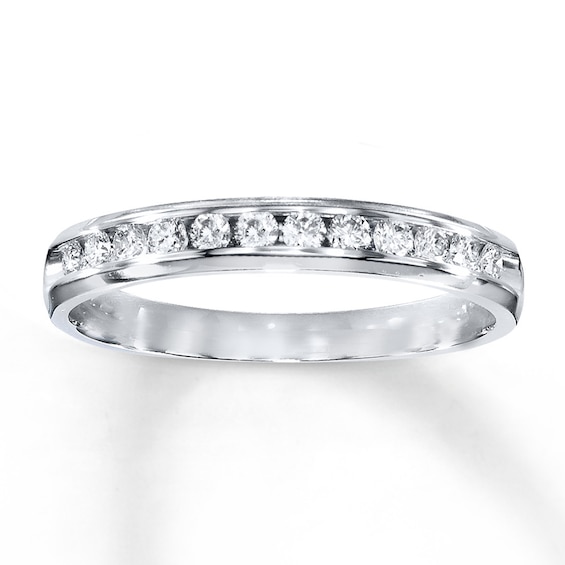 Previously Owned Diamond Anniversary Band 1/4 ct tw Round-cut 14K White Gold