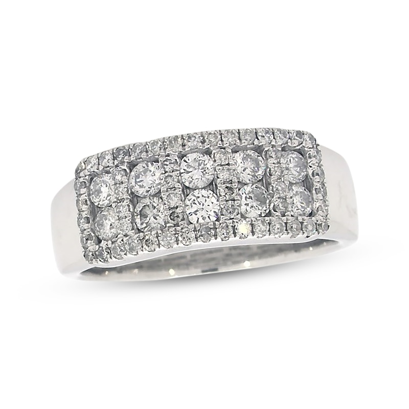 Previously Owned Diamond Anniversary Ring 3/4 ct tw Round-Cut 14K White Gold