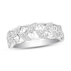 Thumbnail Image 1 of Previously Owned Diamond Leaf Ring 1/8 ct tw Round-cut 10K White Gold