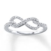 Thumbnail Image 1 of Previously Owned Diamond Infinity Ring 1/5 ct tw Round-cut 10K White Gold