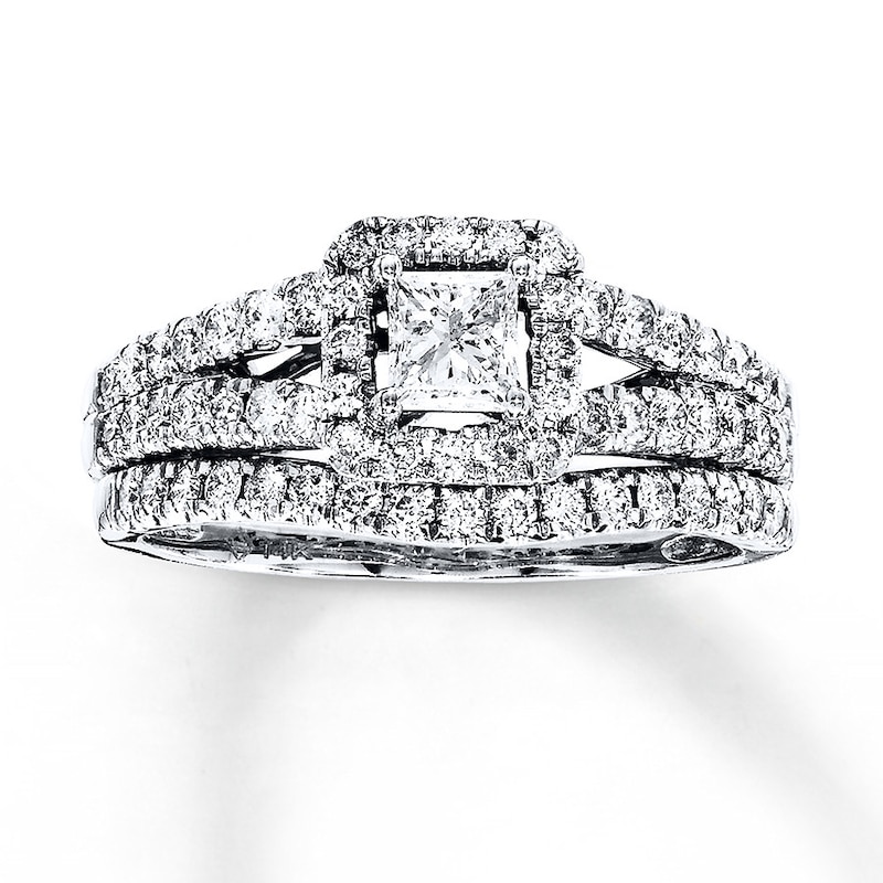 Previously Owned Diamond Bridal Set 7/8 ct tw 14K White Gold