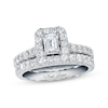 Thumbnail Image 1 of Previously Owned Neil Lane Diamond Bridal Set 1-7/8 ct Emerald/Round-Cut 14K White Gold