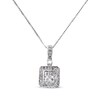 Thumbnail Image 1 of Previously Owned Diamond Necklace 1/2 ct tw Round-Cut Sterling Silver 18"
