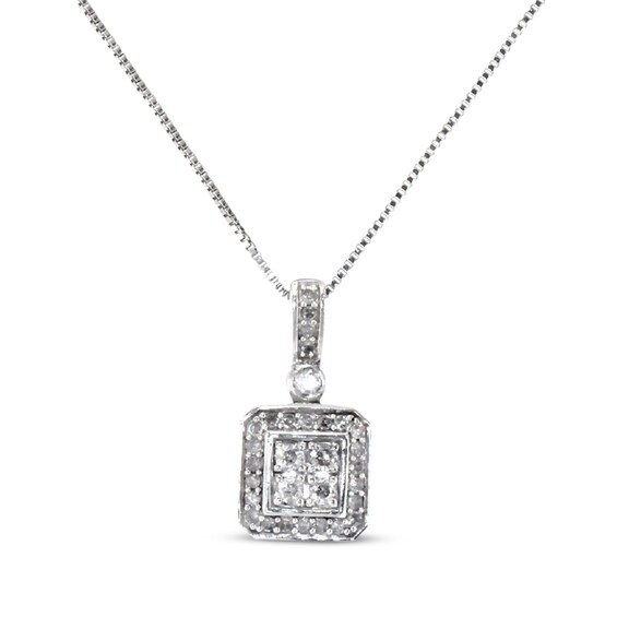 Previously Owned Diamond Necklace 1/2 ct tw Round-Cut Sterling Silver 18"