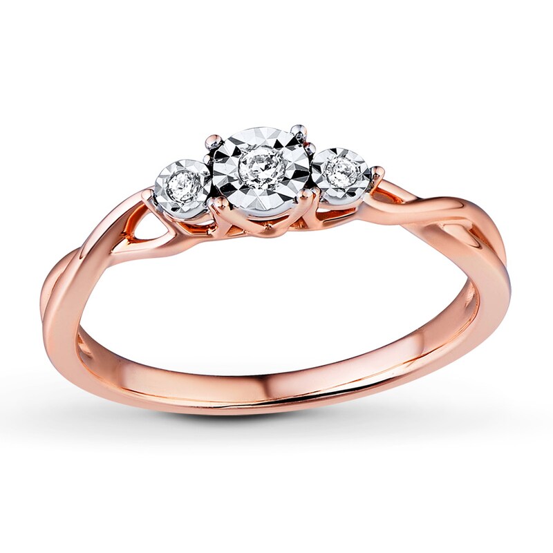 Main Image 1 of Previously Owned Diamond Ring 1/20 ct tw Round 10K Rose Gold