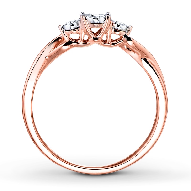 Main Image 2 of Previously Owned Diamond Ring 1/20 ct tw Round 10K Rose Gold