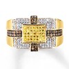 Thumbnail Image 3 of Previously Owned Men's Diamond Ring 3/4 ct tw Round-cut 10K Yellow Gold
