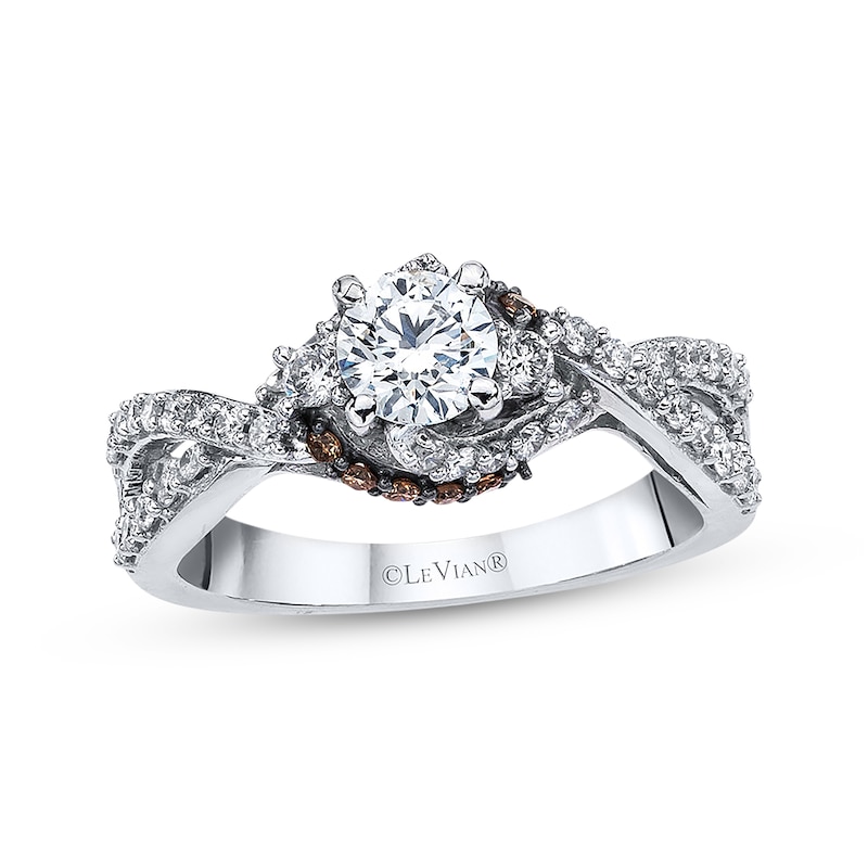 Main Image 1 of Previously Owned Le Vian Diamond Engagement Ring 7/8 ct tw Round-cut 14K Vanilla Gold