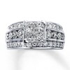 Thumbnail Image 1 of Previously Owned Diamond Ring 2-5/8 ct tw Princess-cut 14K White Gold