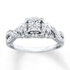 Thumbnail Image 1 of Previously Owned Diamond Ring 1/6 ct tw Princess-cut Sterling Silver
