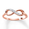 Thumbnail Image 1 of Previously Owned Diamond Infinity Ring 1/20 ct tw Round-cut 10K Rose Gold