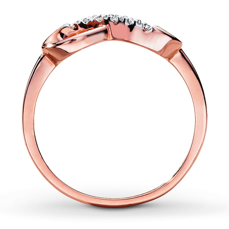 Previously Owned Diamond Infinity Ring 1/20 ct tw Round-cut 10K Rose Gold