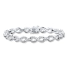 Thumbnail Image 1 of Previously Owned Infinity Bracelet 1/4 ct tw Round-cut Diamonds Sterling Silver 7.5"