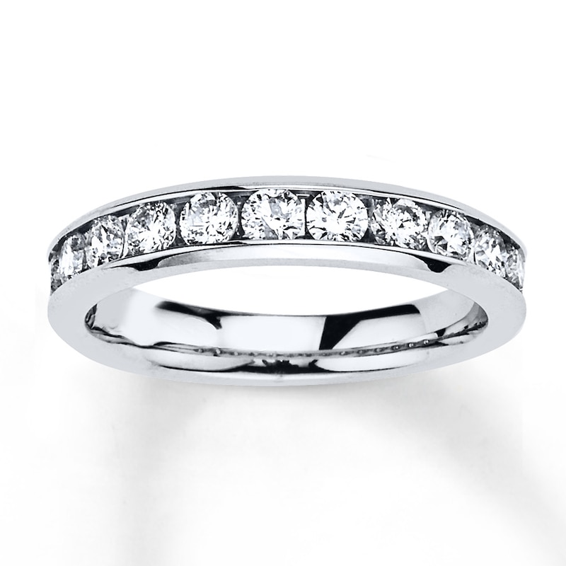 Main Image 1 of Previously Owned Anniversary Band 1 ct tw Round-cut Diamonds 10K White Gold