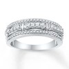 Thumbnail Image 1 of Previously Owned Diamond Anniversary Ring 1/2 ct tw Round-cut 10K White Gold