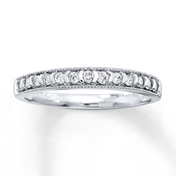Previously Owned Diamond Anniversary Band 1/5 ct tw Round-cut 10K White Gold
