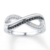 Thumbnail Image 1 of Previously Owned Infinity Symbol Ring 1/6 ct tw Diamonds Sterling Silver